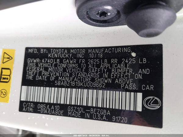 2019 LEXUS ES 350