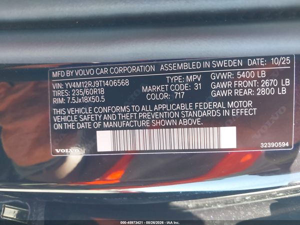 2026 VOLVO XC60 B5 CORE — I9