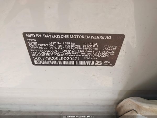 2020 BMW X3 M40I — I9