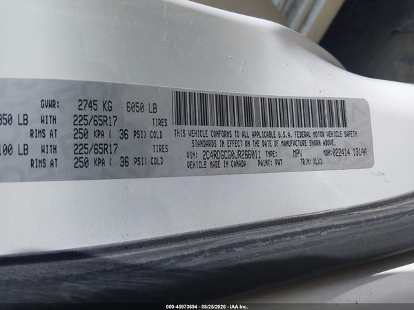 2018 DODGE GRAND CARAVAN SXT