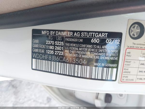 2012 MERCEDES-BENZ E 350 4MATIC — I9