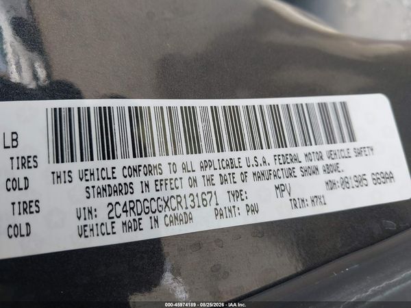 2012 DODGE GRAND CARAVAN SXT