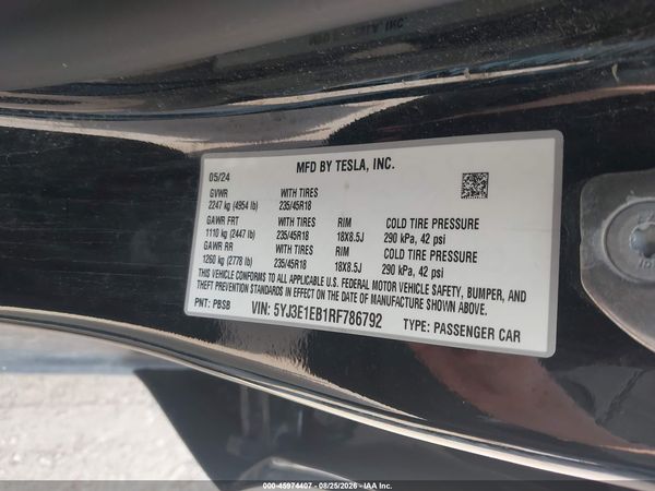 2024 TESLA MODEL 3