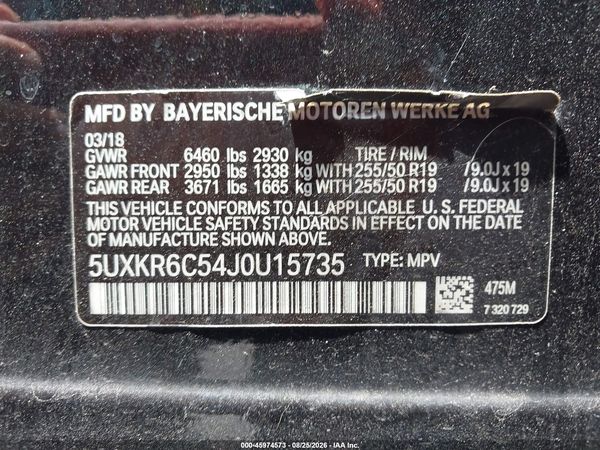2018 BMW X5 XDRIVE50I