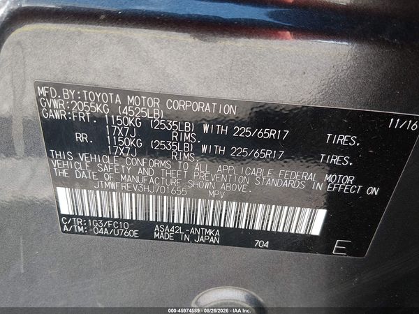 2017 TOYOTA RAV4 XLE