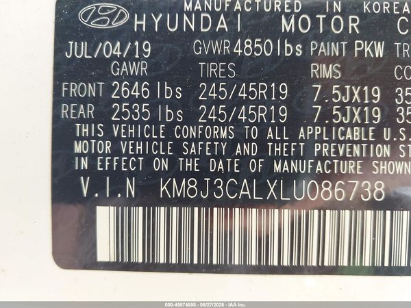 2020 HYUNDAI TUCSON SPORT — I9