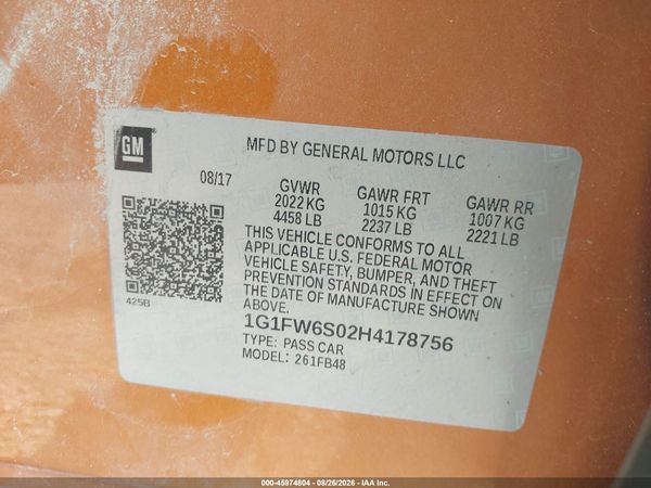 2017 CHEVROLET BOLT EV LT — I9