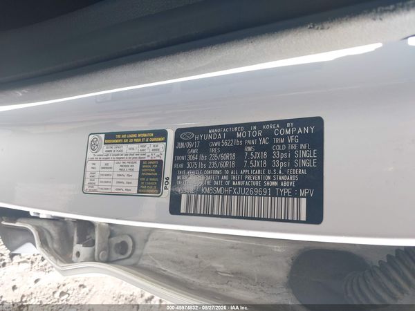 2018 HYUNDAI SANTA FE SE