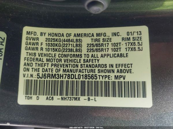 2013 HONDA CR-V EX-L