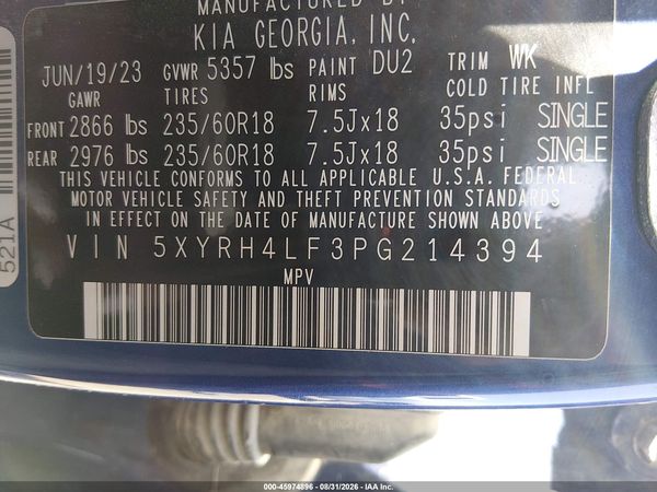 2023 KIA SORENTO EX — I9