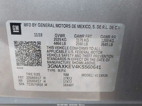 2019 CHEVROLET EQUINOX LT — I9