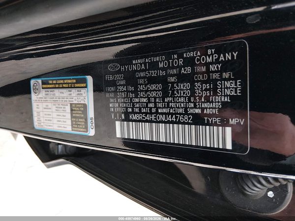 2022 HYUNDAI PALISADE LIMITED