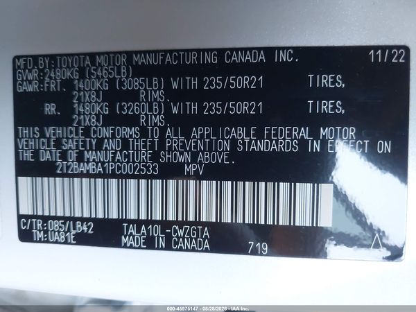 2023 LEXUS RX 350 PREMIUM PLUS — I9