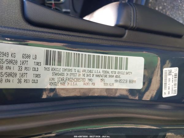 2017 JEEP GRAND CHEROKEE ALTITUDE 4X4