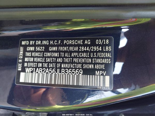 2018 PORSCHE MACAN S — I9