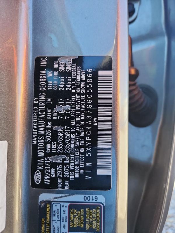 2016 KIA SORENTO L / LX