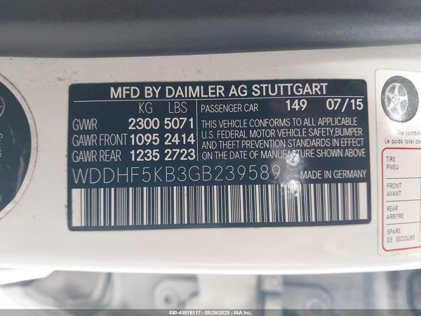 2016 MERCEDES-BENZ E 350 E350