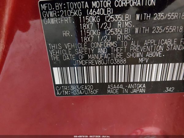 2016 TOYOTA RAV4 LIMITED