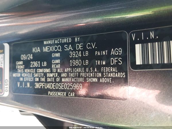2025 KIA K4 EX — I9