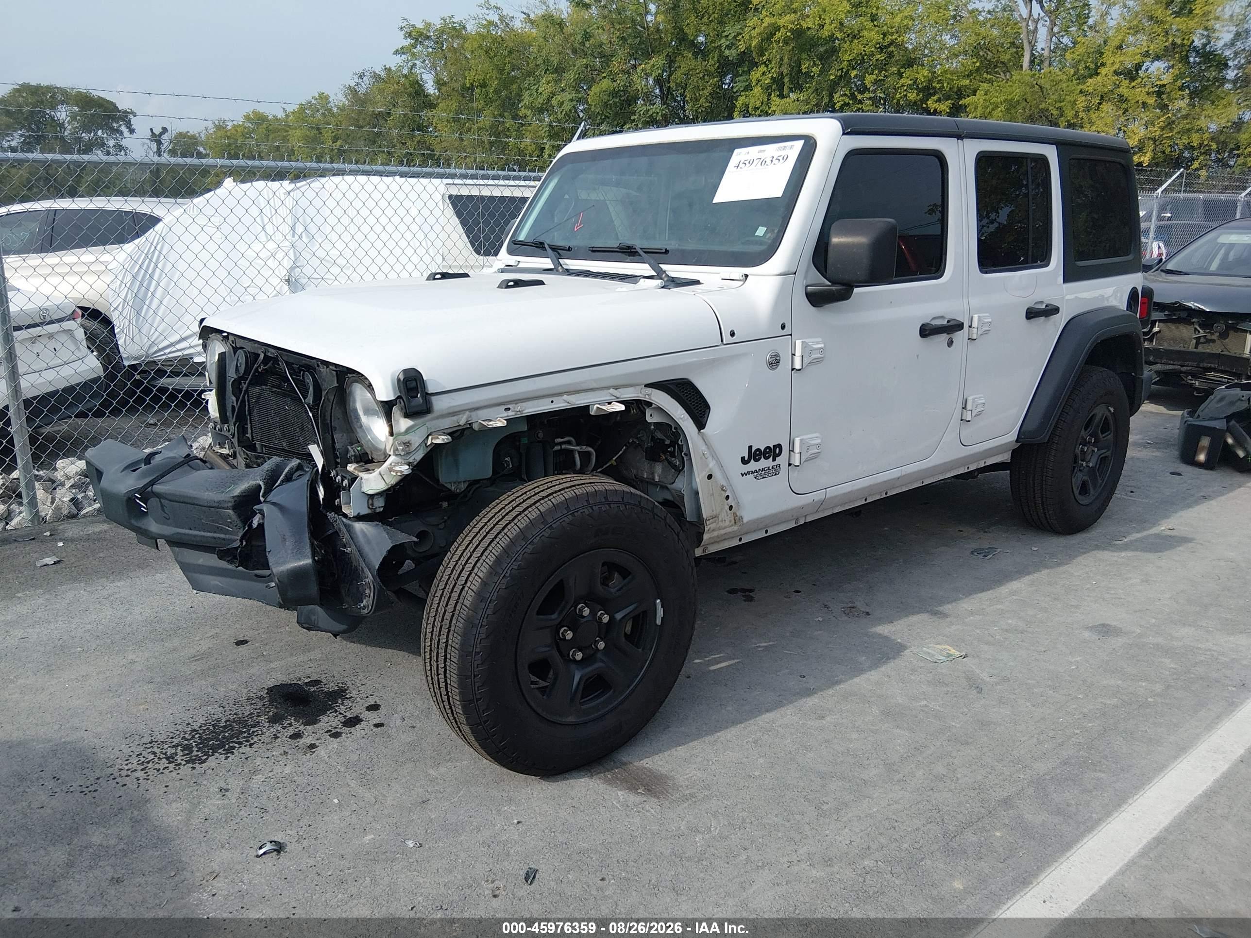 2021 JEEP WRANGLER UNLIMITED SPORT S 4X4 — I2