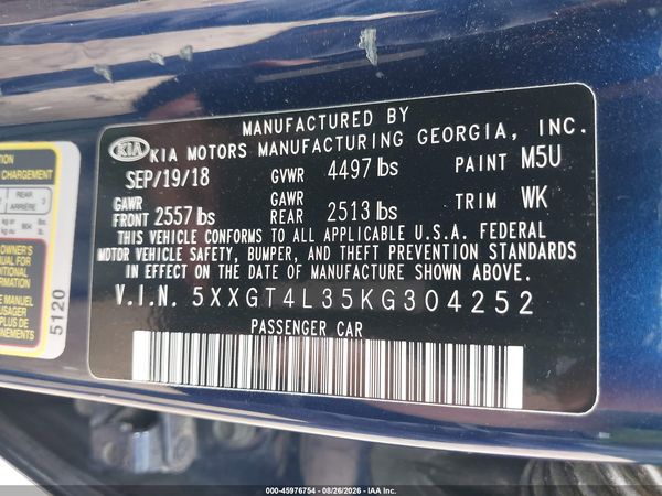 2019 KIA OPTIMA LX — I9