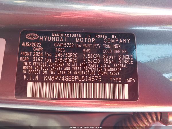 2023 HYUNDAI PALISADE CALLIGRAPHY — I9