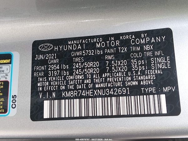 2022 HYUNDAI PALISADE CALLIGRAPHY — I9