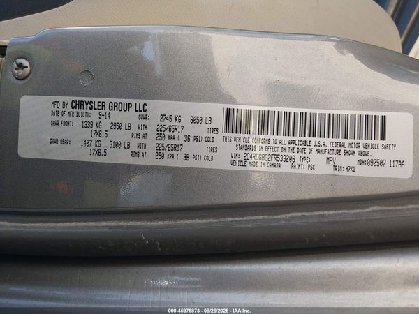 2015 DODGE GRAND CARAVAN SE