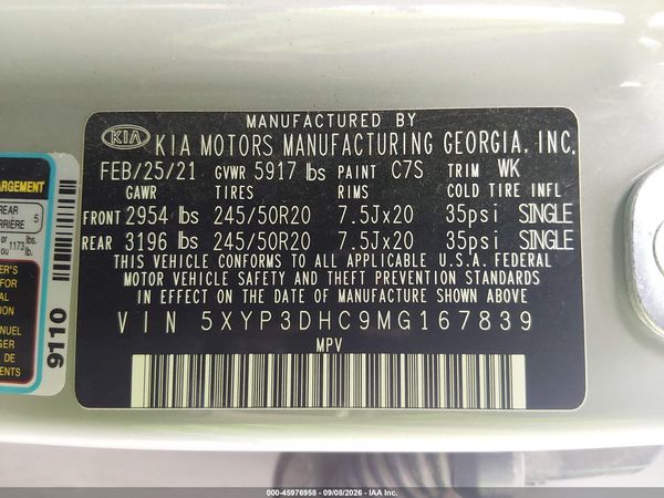 2021 KIA TELLURIDE EX