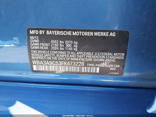 2015 BMW 335I — I9