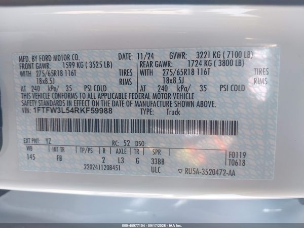 2024 FORD F-150 XLT — I9