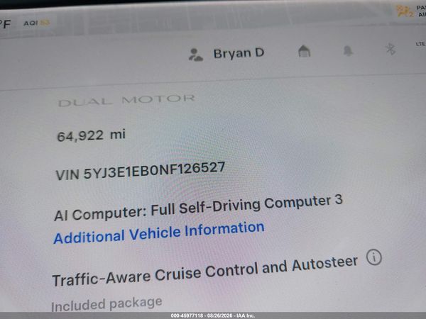 2022 TESLA MODEL 3 — I7
