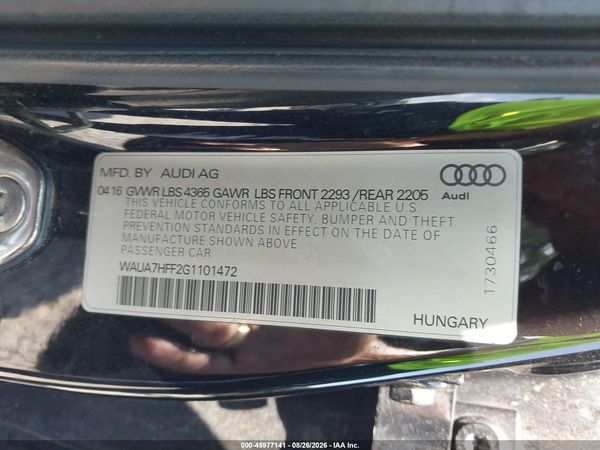 2016 AUDI A3 1.8T PREMIUM