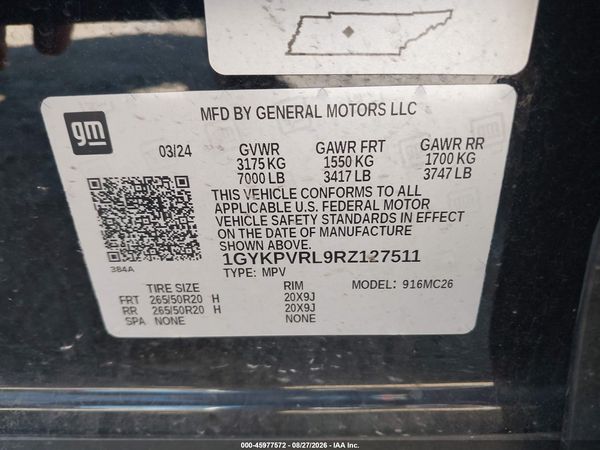 2024 CADILLAC LYRIQ SPORT W/1SJ — I9