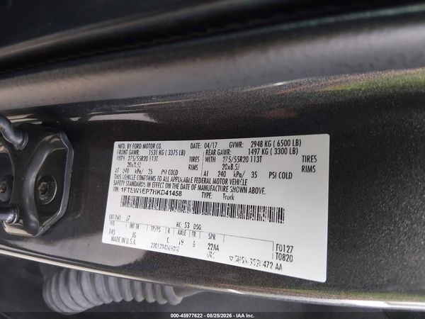 2017 FORD F-150 XL