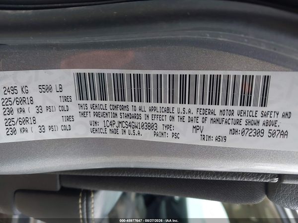 2016 JEEP CHEROKEE ALTITUDE