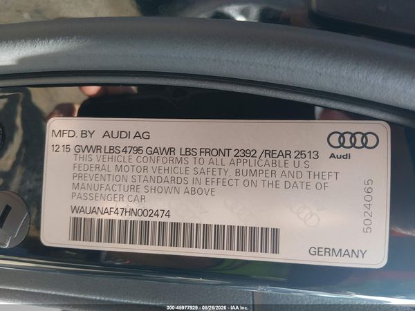 2017 AUDI A4 PREMIUM — I9
