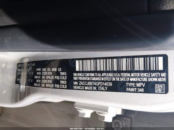 2016 JEEP RENEGADE LATITUDE