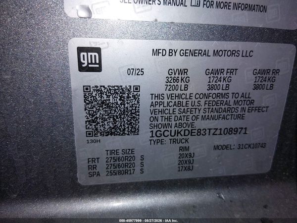 2026 CHEVROLET SILVERADO 1500 4WD  STANDARD BED LT — I9