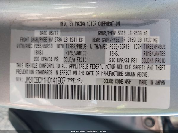 2017 MAZDA CX-9 TOURING — I9