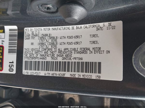 2023 TOYOTA TACOMA TRD SPORT