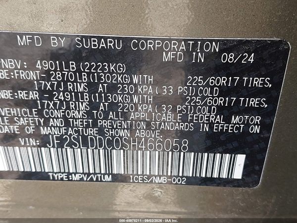 2025 SUBARU FORESTER PREMIUM — I9