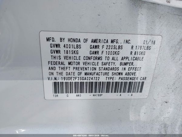 2016 ACURA ILX