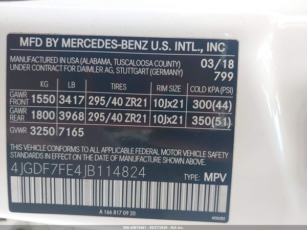 2018 MERCEDES-BENZ AMG GLS 63 4MATIC — I9