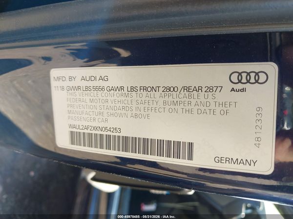2019 AUDI A6 55 PREMIUM