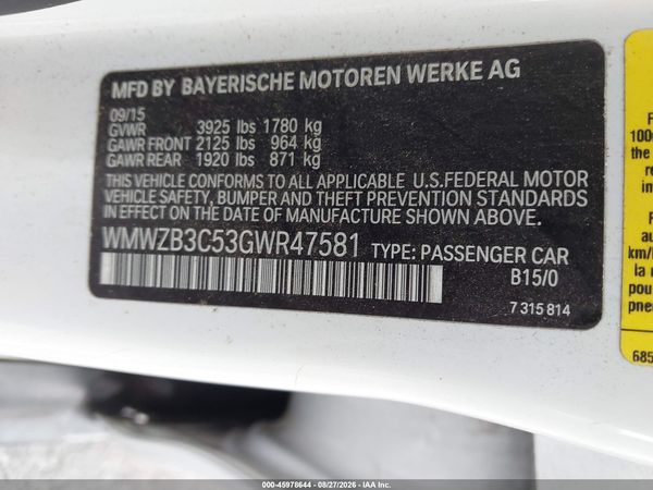 2016 MINI COUNTRYMAN COOPER — I9