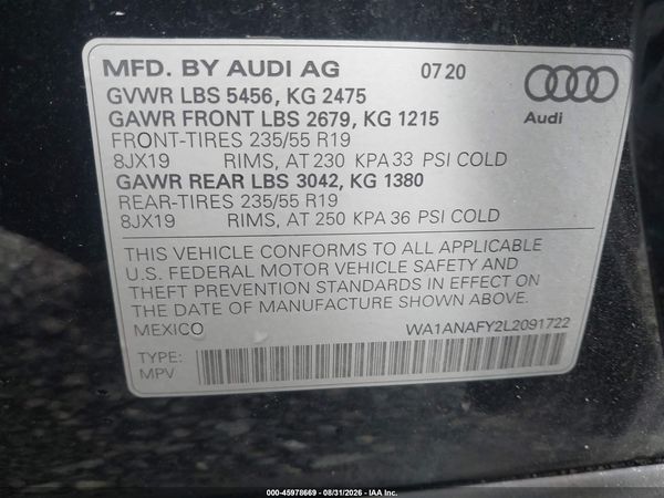 2020 AUDI Q5 quattro Premium