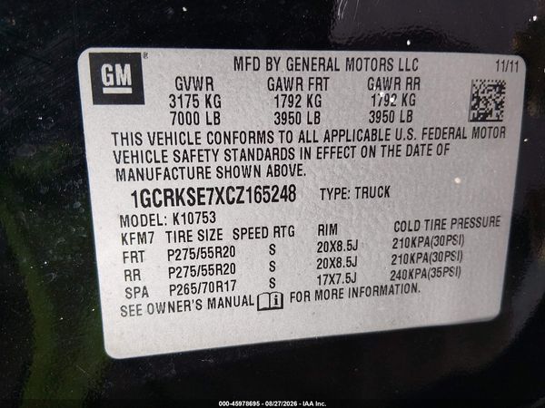 2012 CHEVROLET SILVERADO 1500 LT — I9