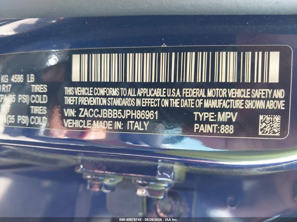 2018 JEEP RENEGADE LATITUDE 4X4 — I9