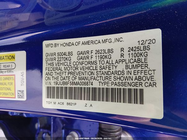 2021 ACURA TLX A-SPEC PACKAGE — I9